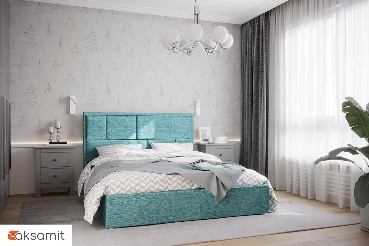 Кровать Madison с ПМ 180х200 (Рогожка / Мята) 72306331 Кровать Madison с ПМ 180х200 (Рогожка / Мята) 72306331
