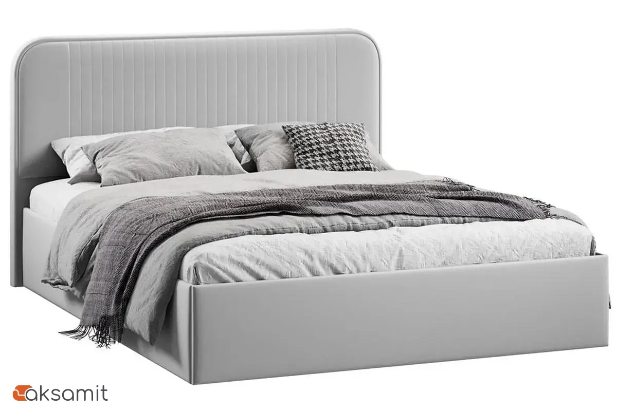 Кровать Тиффани c подъемным механизмом Тип 1 и заглушиной 180х200 (Велюр / Confetti Silver)