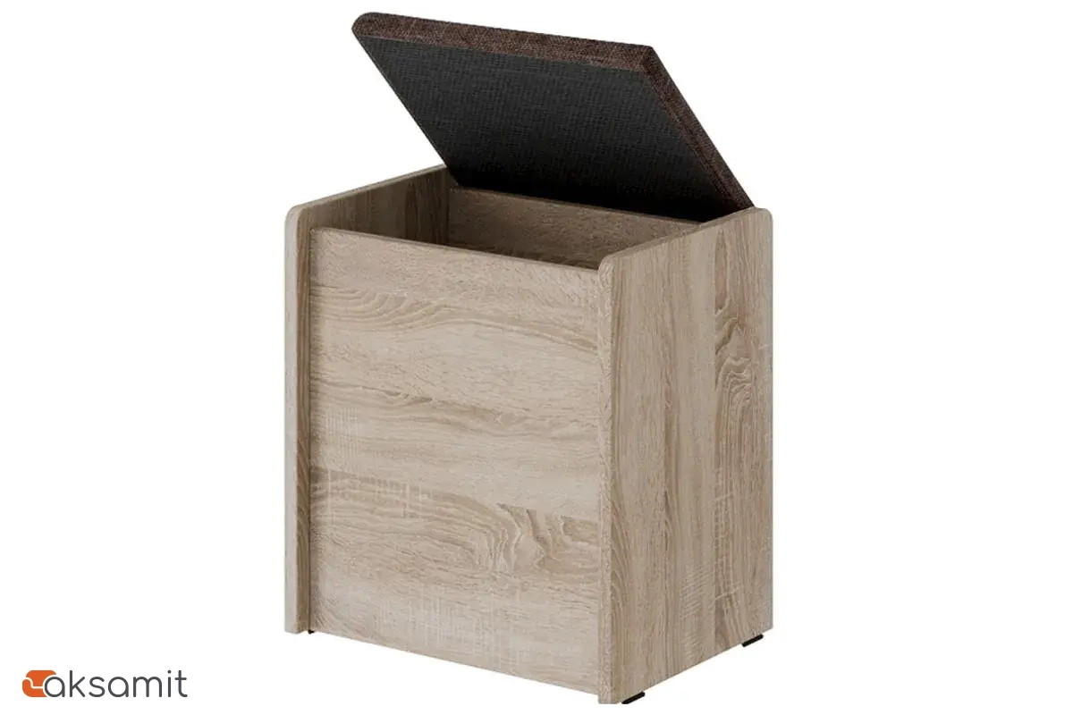 Пуф Чикаго Тип 1 (Дуб сонома / Ткань коричневая)