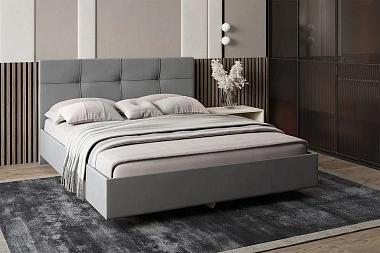 Кровать Каприз на латах 140х200 (Newtone Light GREY (светло-серый))