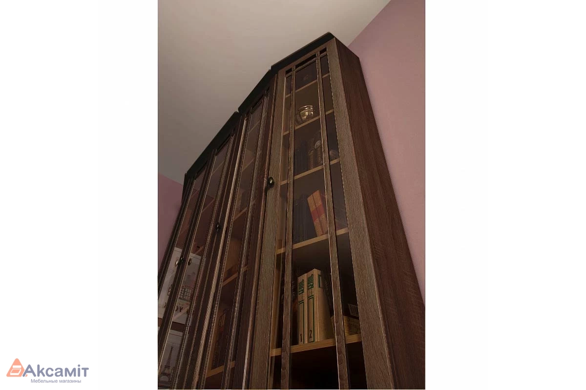 Шкаф для книг со скосом вправо Sherlock 35 (Орех шоколадный) фото