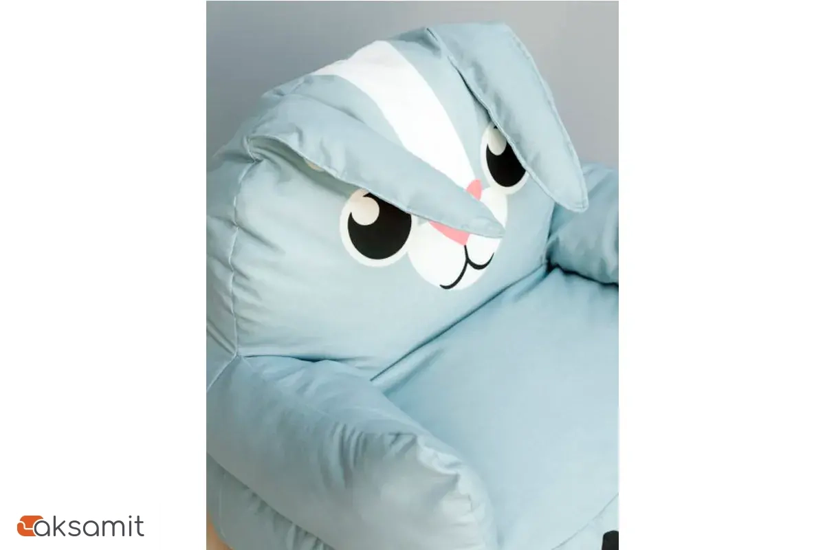 Пуфик Зайчик S Голубой