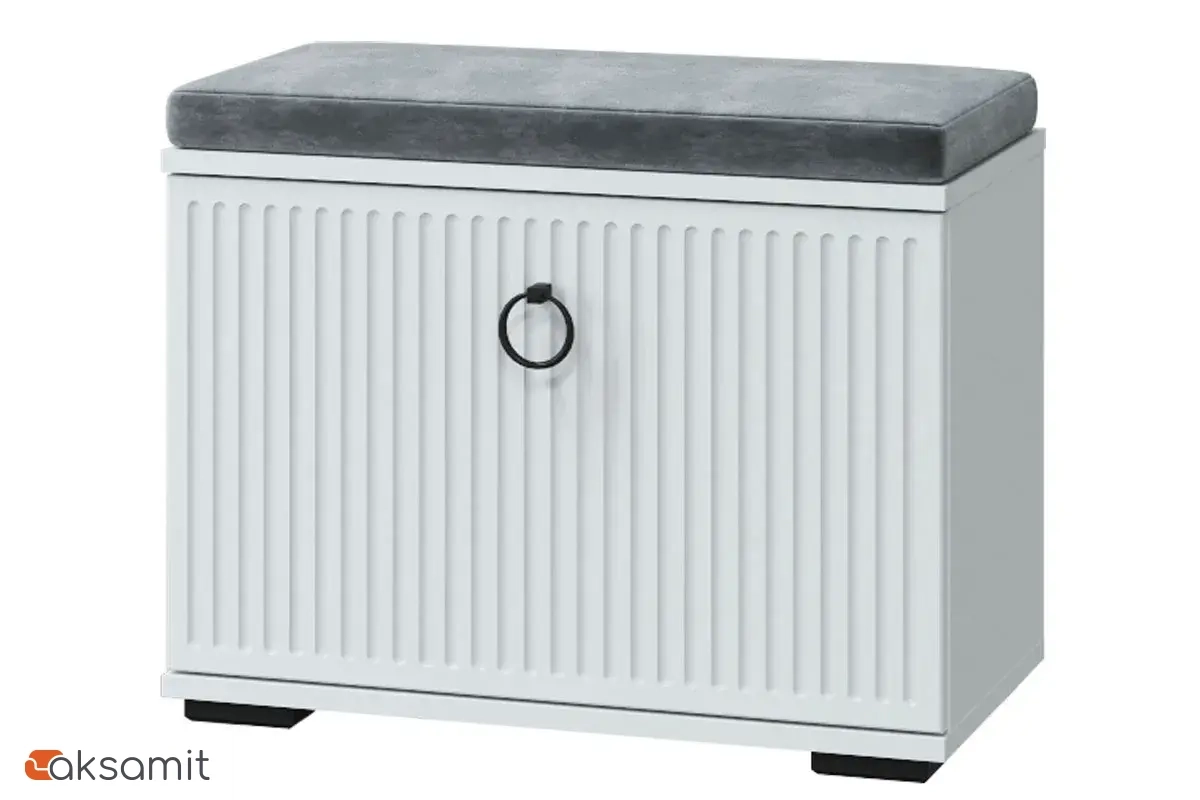 Тумба с мягким элементом Шарлиз (Белый/Бренди лайт 26)