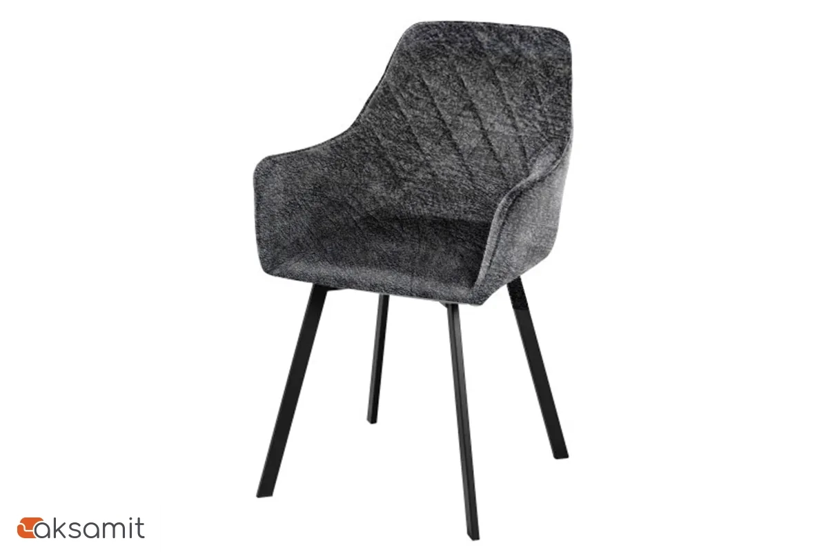 Стул поворотный Бостон (Муар черный / Лофт Графит) СРП-156