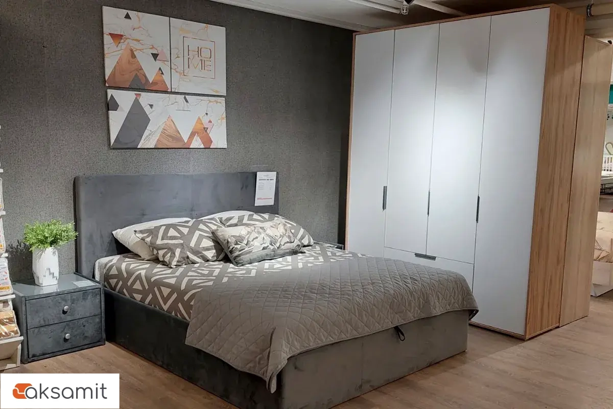 Шкаф четырехдверный Николь Мод.8 (Белый/Дуб Альпийский)