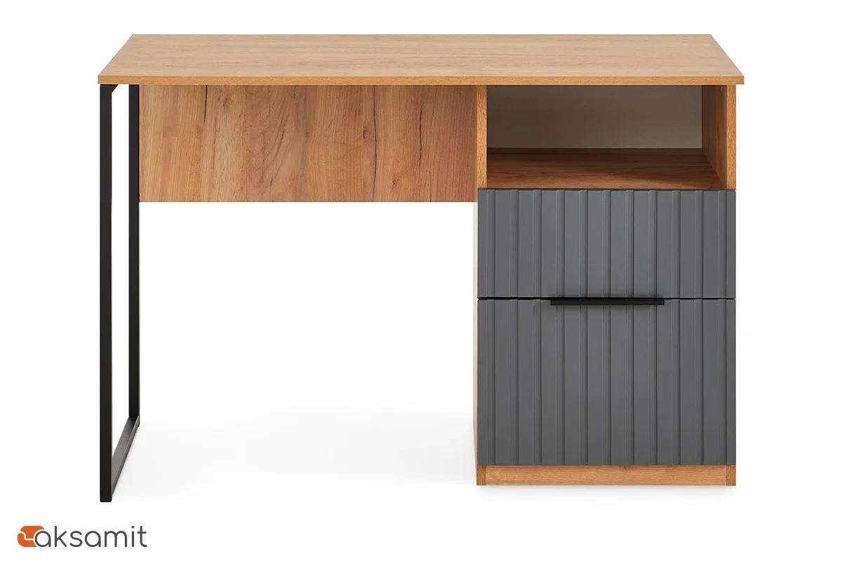 Стол письменный Хилтон Тип 1 (Дуб Крафт золотой/Графит матовый)