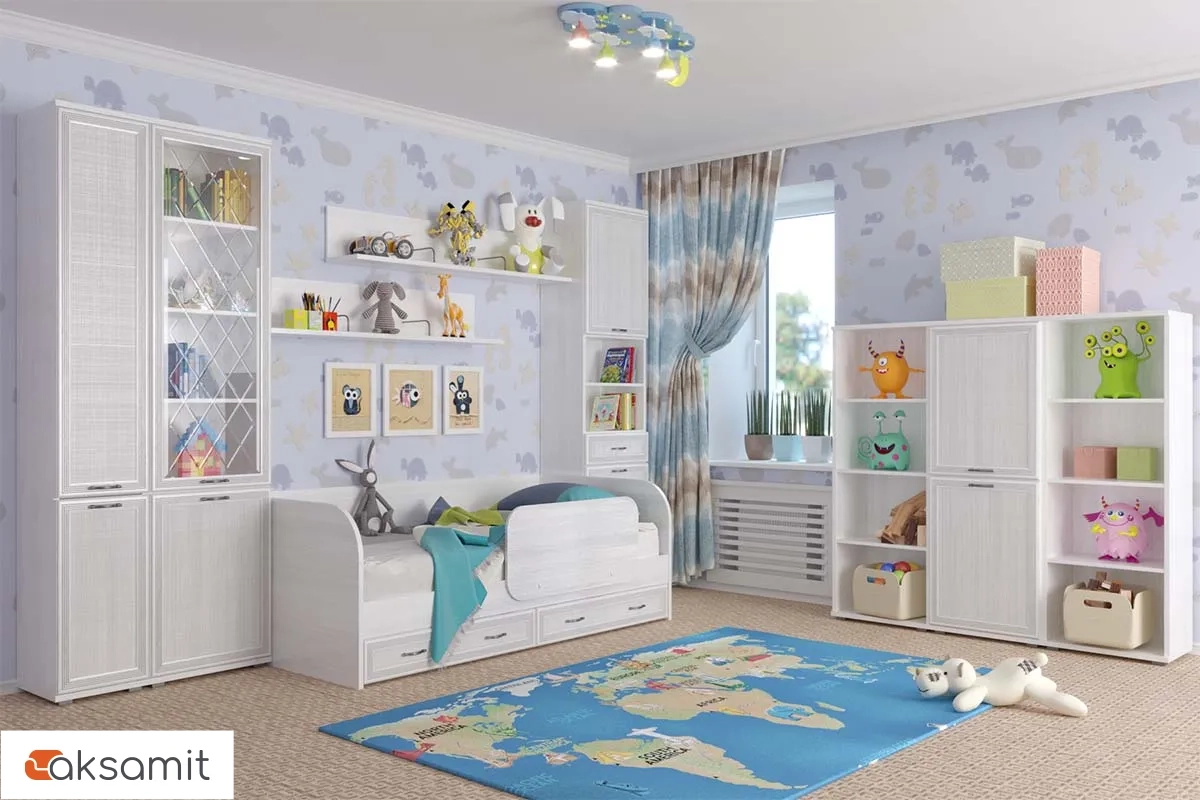Кровать КР-1042 90х190 (Снежный Ясень) Кровать КР-1042 90х190 (Снежный Ясень)