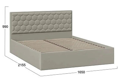 Кровать универсальная Порто без ПМ 160х200 (Велюр/Confetti Smoke)
