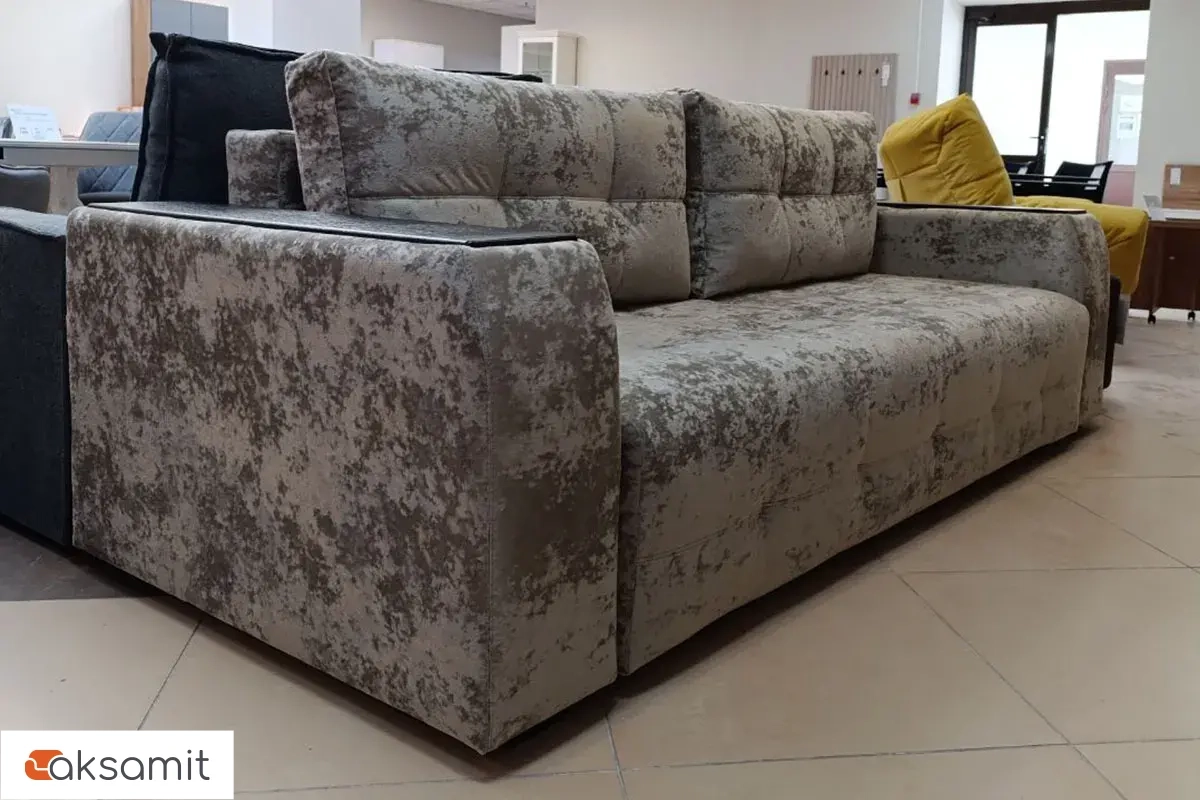 Диван-кровать Бали 4 ДК (Plush latte / Накладки венге) 5 кат.