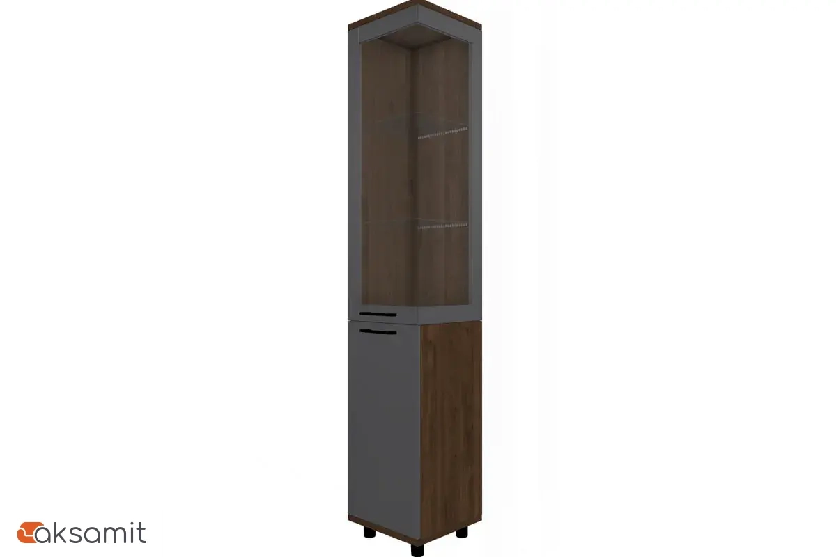 Шкаф многоцелевой ШК-5069-ГТ-АМ (Гикори Джексон Темный/Антрацит Матовый) Шкаф многоцелевой ШК-5069-ГТ-АМ (Гикори Джексон Темный/Антрацит Матовый)