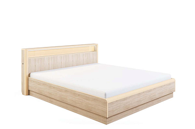 Кровать Оливия с подсветкой и подъёмным механизмом дуб сонома 140х200