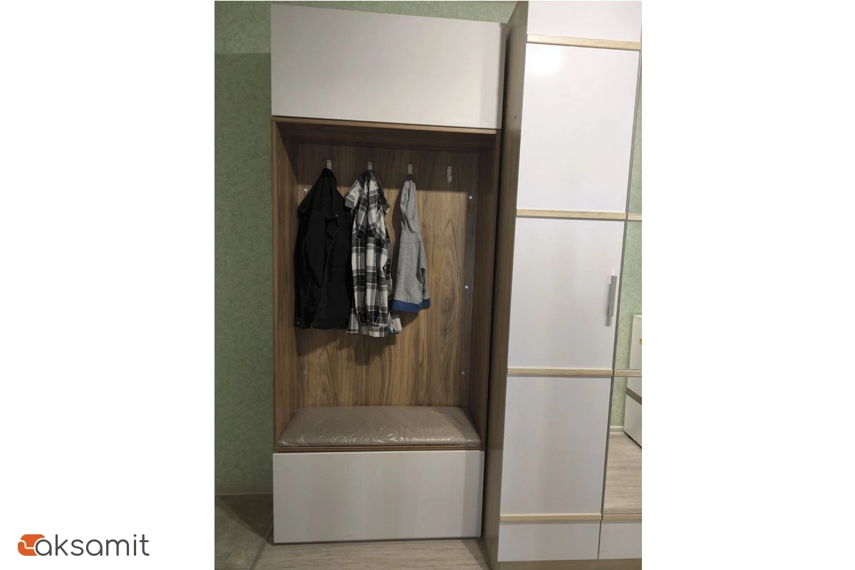Секция с крючками Порто ТД-393.08.01 (Белый жемчуг/Яблоня беллуно/Белый софт) Секция с крючками Порто ТД-393.08.01 (Белый жемчуг/Яблоня беллуно/Белый софт)