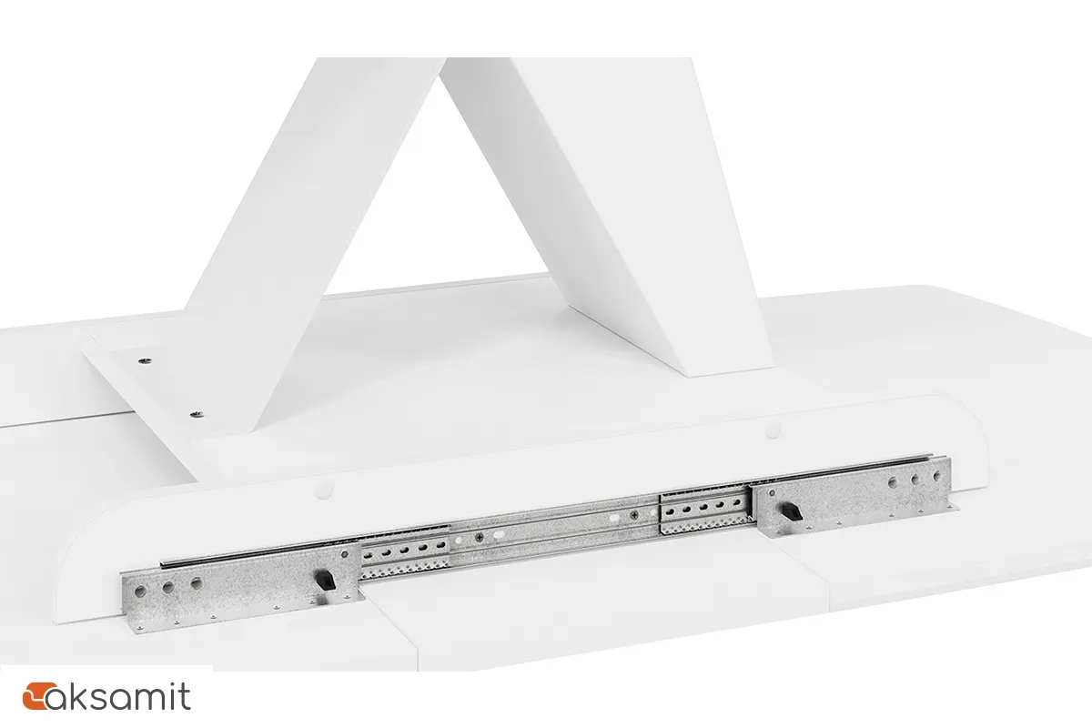 Стол обеденный Гарда Тип 1 (Белый / Стекло матовое белое)