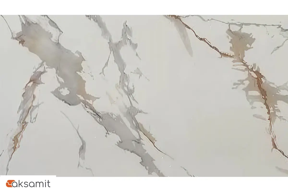 Стол обеденный Норд 1400х800 (Керамика YB 8020116BG Calacatta Gold / ЛДСП с черной кромкой / Металл черный)