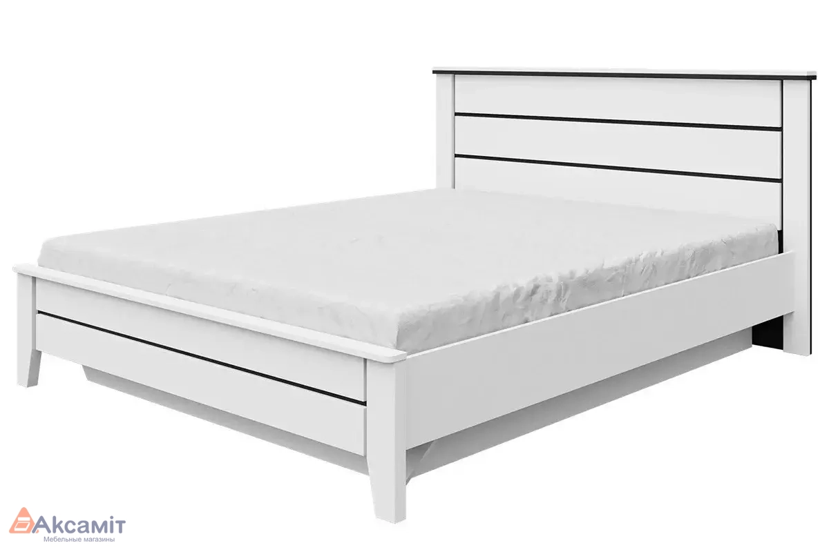 Кровать двойная Scandica Wilma (10) с ПМ 140х200 (Белый гладкий)