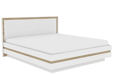 Кровать Анона 1 со стационарным основанием 180х200 (Белый/Дуб Сонома)