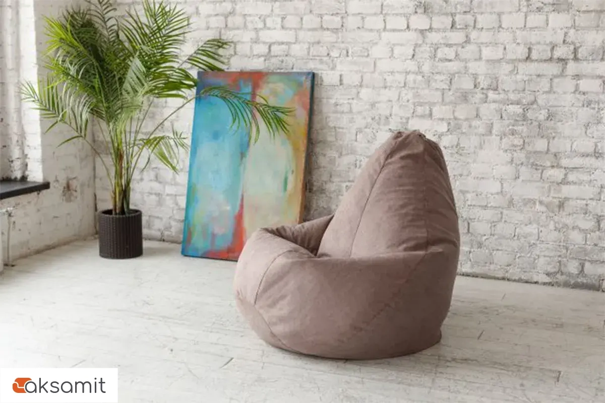 Кресло Мешок (Бежевый / Велюр) XL