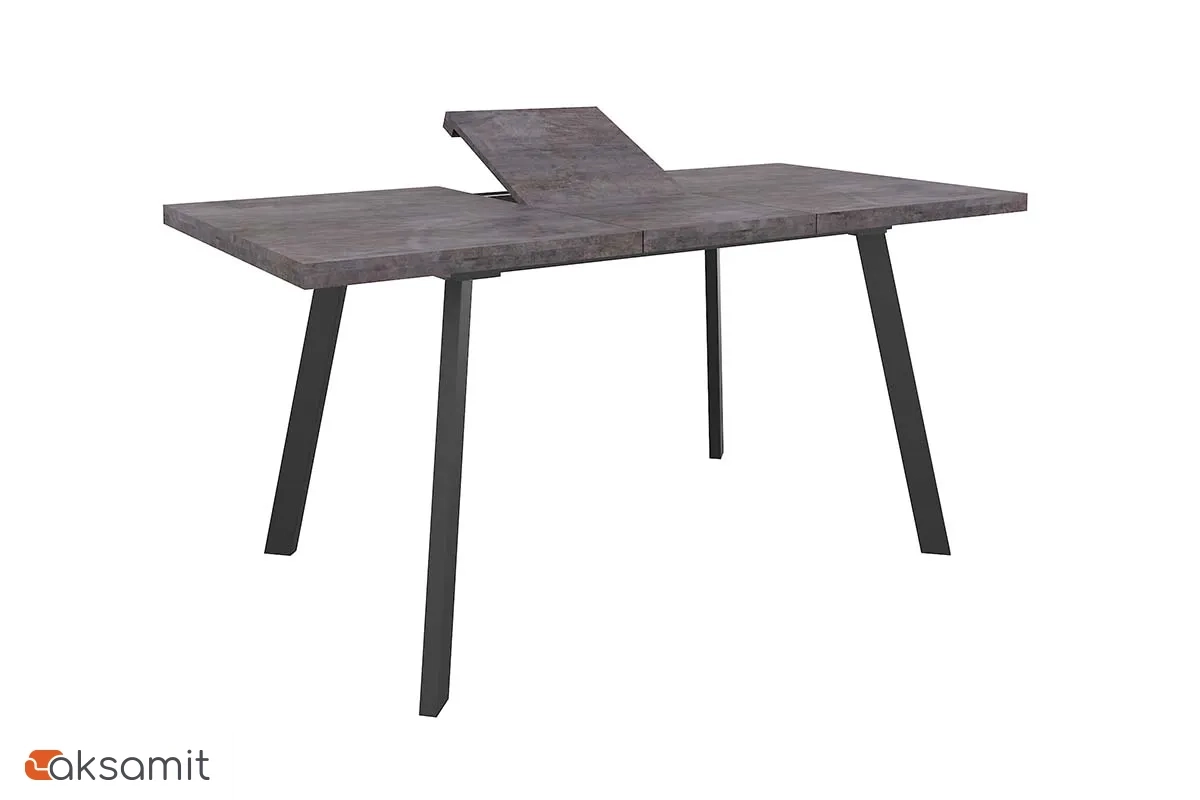 Стол обеденный Милан 138х85 (Камень темный/Черный муар)
