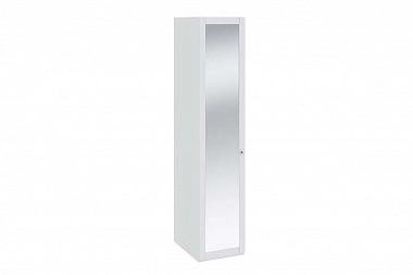 Ривьера СМ 241.07.001 Шкаф для белья с 1-й дверью с зеркалом Белый фото