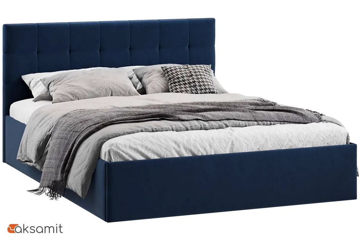 Кровать Джоли Тип 1 без ПМ 160х200 (Микровелюр/Wellmart Blue) Кровать Джоли Тип 1 без ПМ 160х200 (Микровелюр/Wellmart Blue)