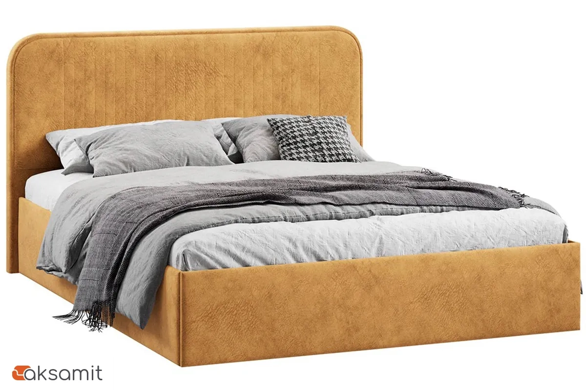 Кровать Тиффани c подъемным механизмом 160х200 Тип 1 (Микровелюр/Wellmart Yellow) Кровать Тиффани c подъемным механизмом 160х200 Тип 1 (Микровелюр/Wellmart Yellow)