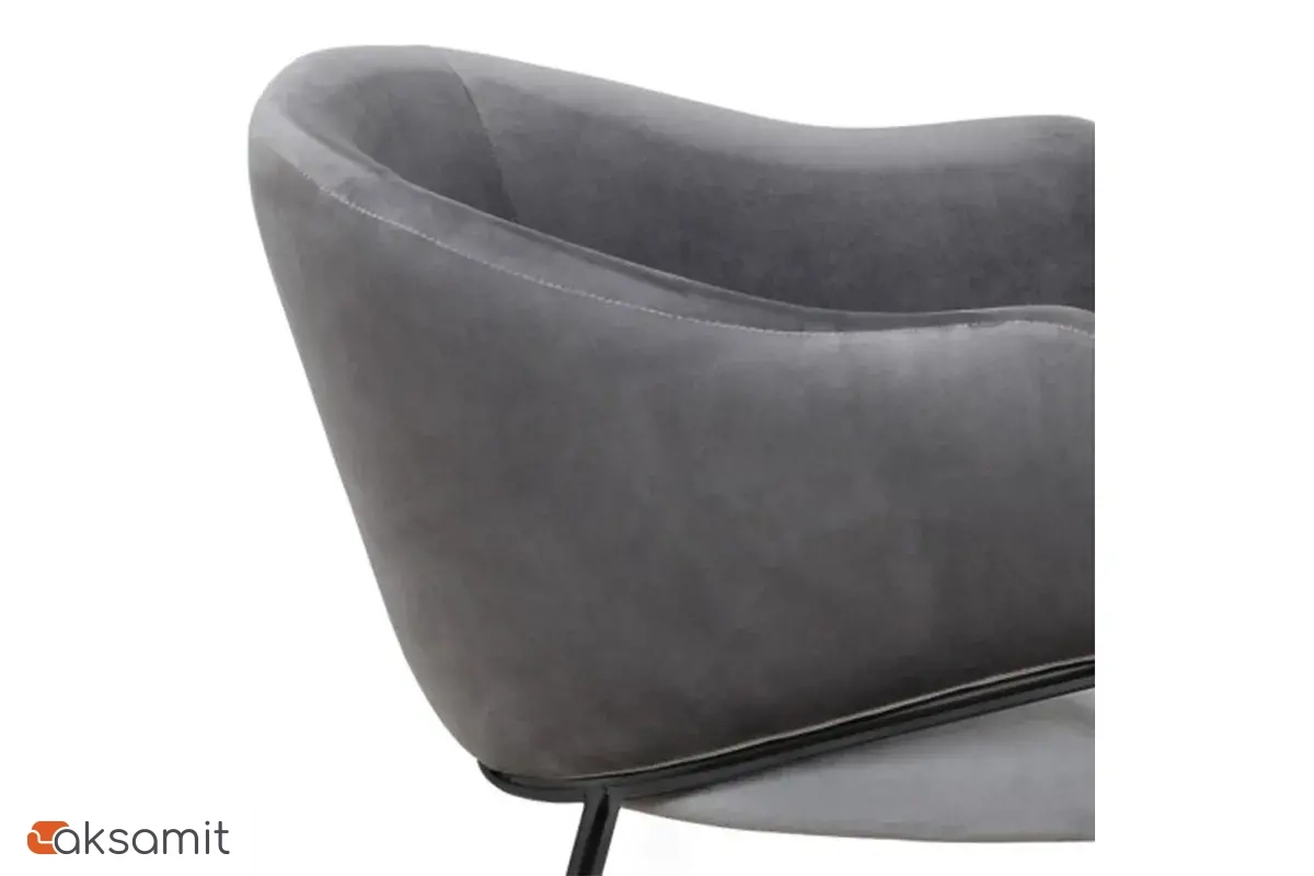 Стул Муза каркас черный матовый, велюр (Velluto 18 серый) СРП-068