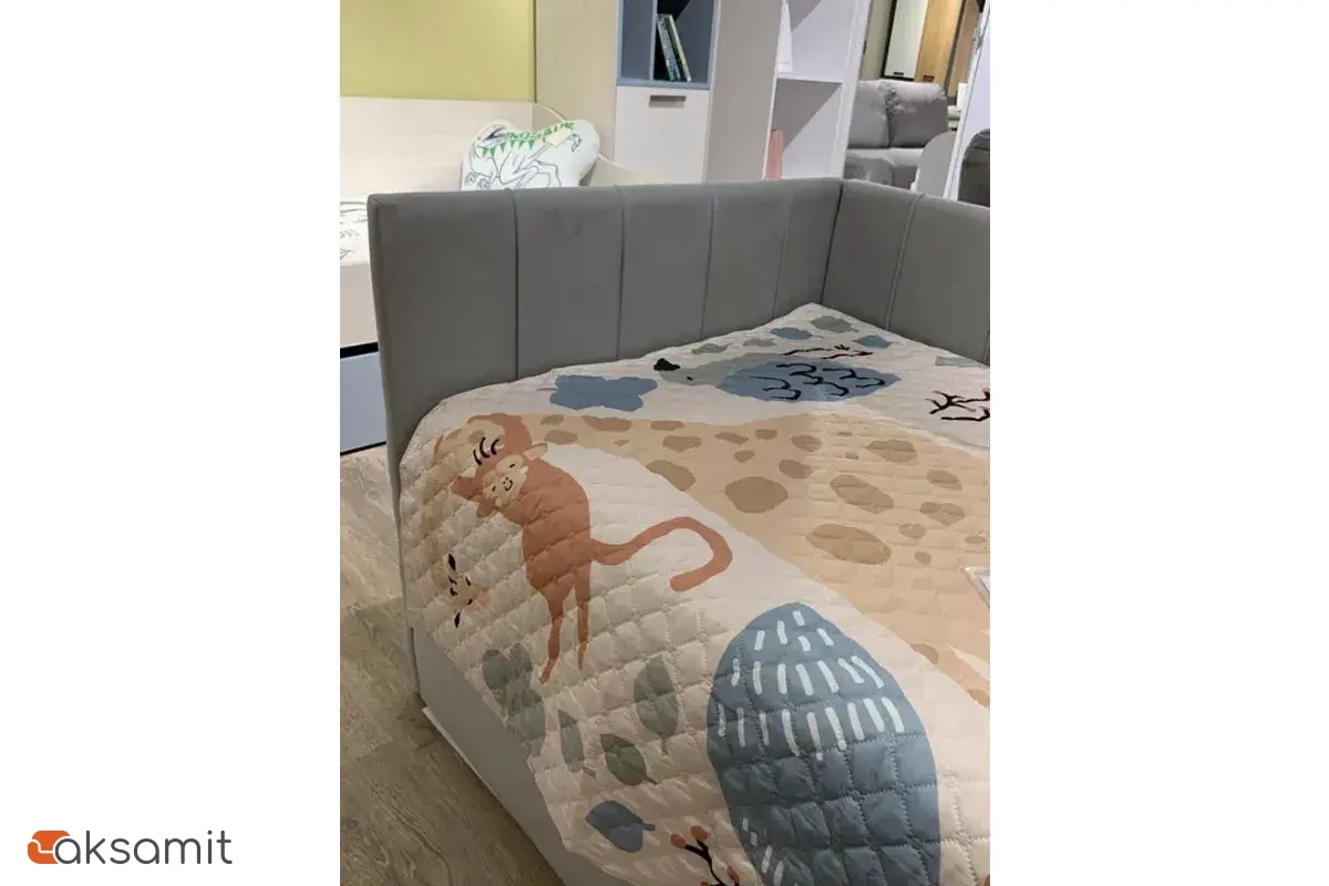 Кровать Мика с ПМ 90х200 универсальная Newtone Light GREY Кровать Мика с ПМ 90х200 универсальная Newtone Light GREY