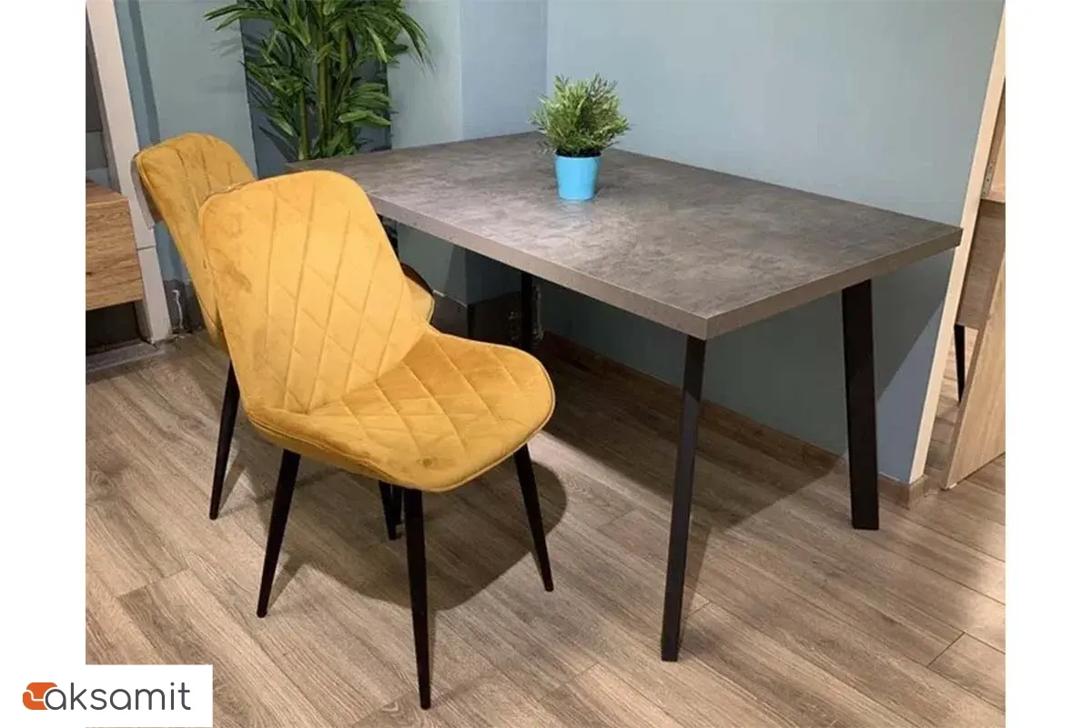 Стул Аура каркас Муар черный, велюр (Velluto 08 горчичный) СРП-032