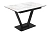Стол обеденный Луи 1200(1600) (Керамика FNZ9206037 Gilt White/МДФ Черная шагрень/Металл Черный)