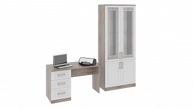 Модульная мебель для офиса Прованс (Дуб Сонома трюфель/Крем) фото