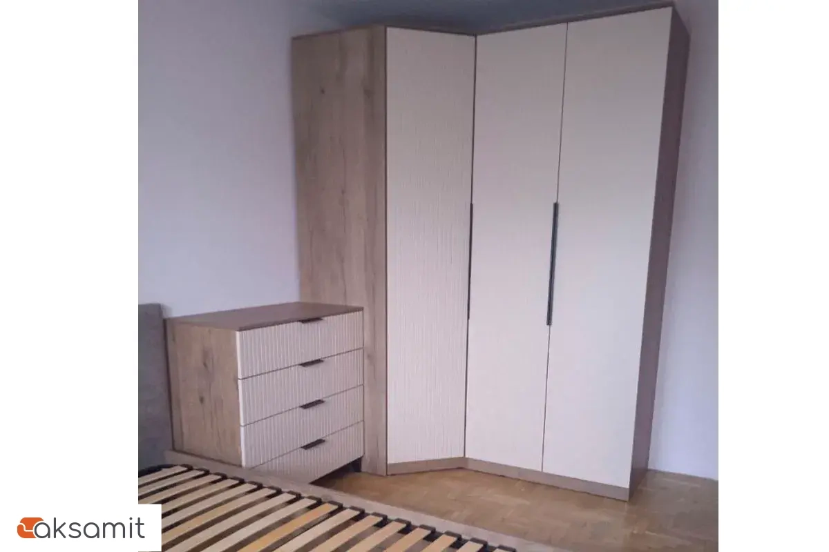 Шкаф угловой Тоскана (Дуб Табачный/Бисквит)