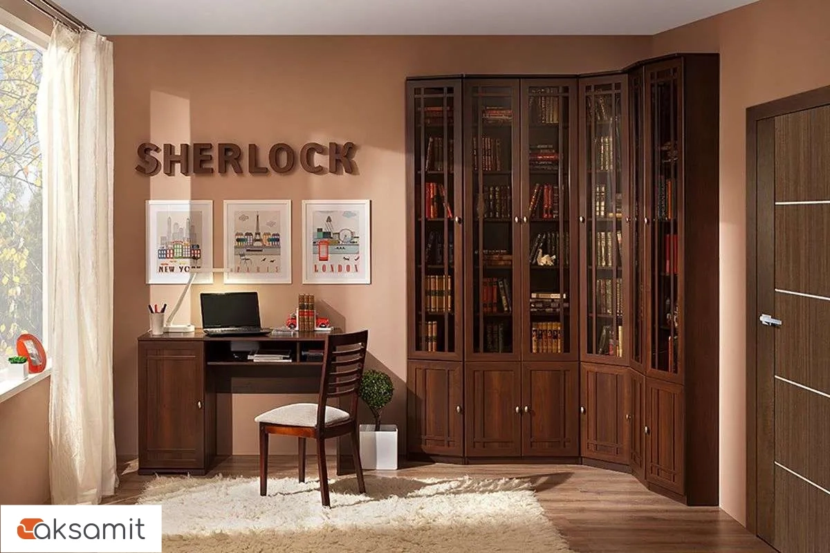 Библиотека Sherlock (Орех Шоколадный) фото