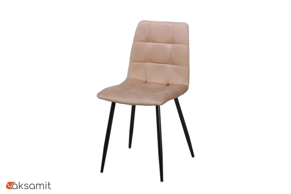 Стул Чили каркас Муар черный, велюр (Maserati 06 кофе с молоком) СРП-052