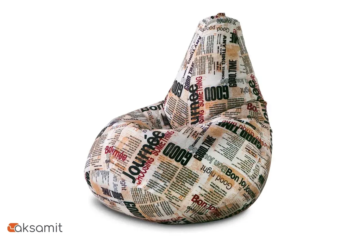 Кресло-мешок Груша Стандарт 3XL (Мебельный хлопок / Газета)