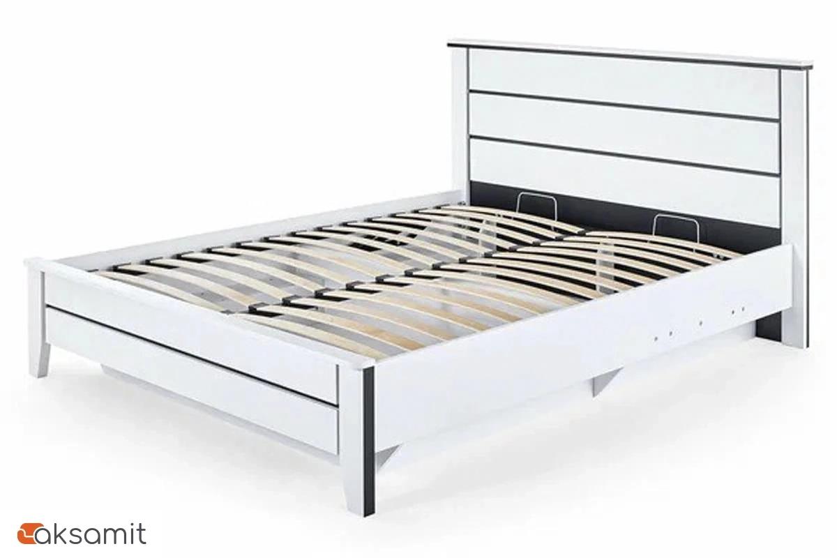 Кровать Scandica Wilma 33 с ПМ 140х200 (Белый гладкий/Чёрный гладкий) Кровать Scandica Wilma 33 с ПМ 140х200 (Белый гладкий/Чёрный гладкий)