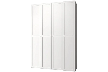 Шкаф для одежды и белья Харрис 60 с 4 глухими дверями (Белый)