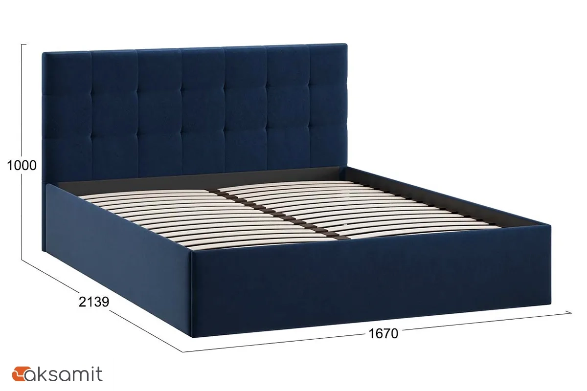 Кровать Джоли Тип 1 без ПМ 160х200 (Микровелюр/Wellmart Blue) Кровать Джоли Тип 1 без ПМ 160х200 (Микровелюр/Wellmart Blue)