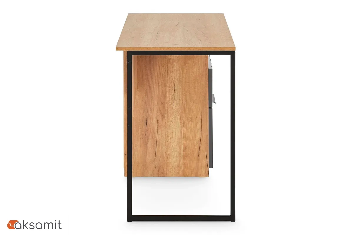 Стол письменный Хилтон Тип 1 (Дуб Крафт золотой/Графит матовый)