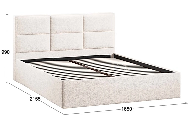 Кровать Стелла с ПМ Тип 1 и заглушиной 160х200 (Экомех/Barni Milk)
