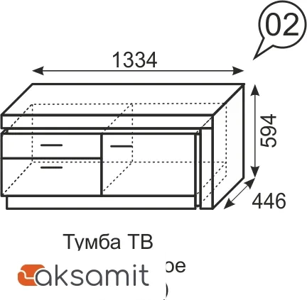 Тумба ТВ Люмен 2 белый снег глянец Тумба ТВ Люмен 2 белый снег глянец