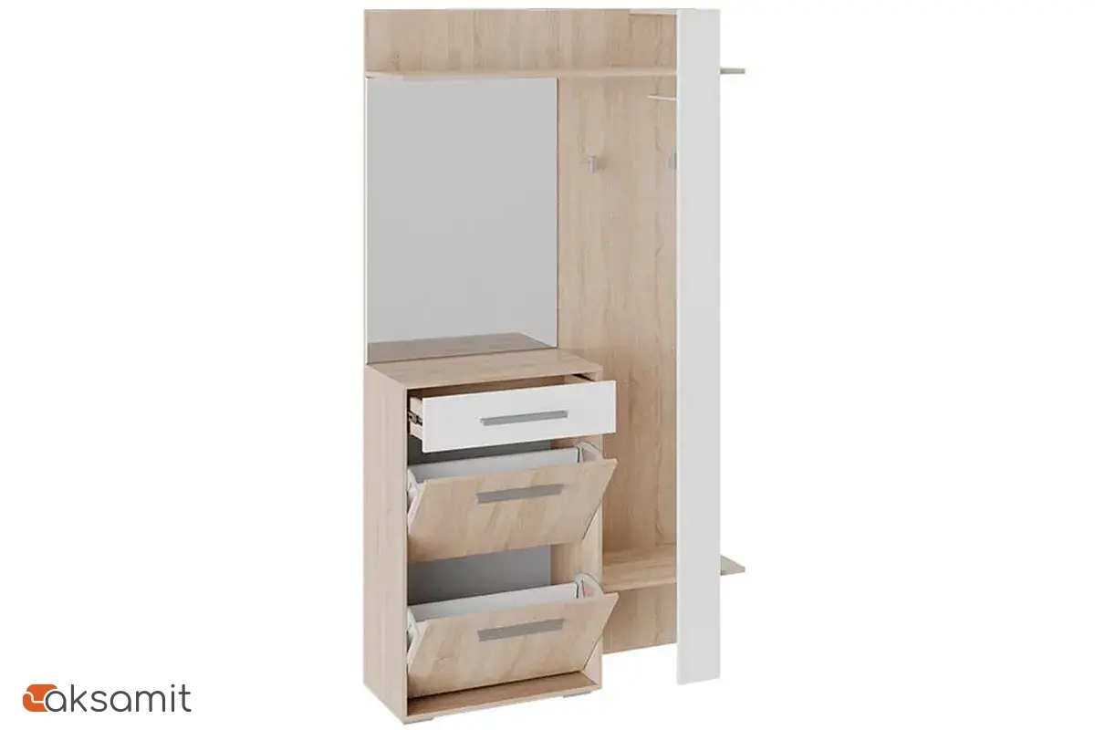 Секция комбинированная Нуар Тип 1 (Дуб Сонома/Белый Ясень)