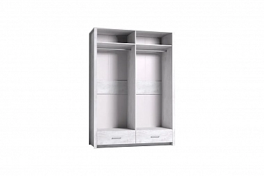 Шкаф для одежды и белья Solana Amberg 555 Стандарт/Стандарт (Бетон Пайн светлый)