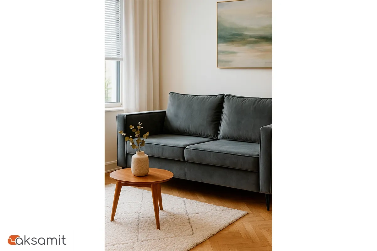 Диван прямой WINGS-3  (Набивные подушки/Кант/ППУ) Тексопарк Сlever asphalt