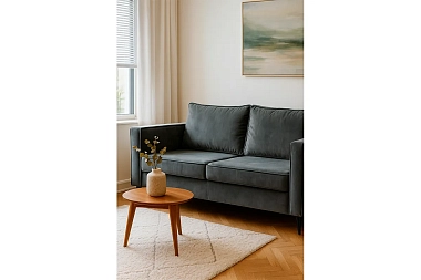 Диван прямой WINGS-3  (Набивные подушки/Кант/ППУ) Тексопарк Сlever asphalt