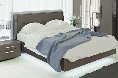 Двуспальная кровать Наоми с подъемным механизмом (Фон Серый/Джут) 160х200 фото