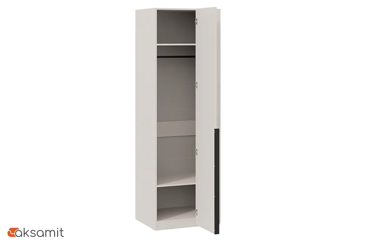 Шкаф угловой Порто СМ-393.07.006 (580) с 1 глухой дверью (Кашемир матовый / Кашемир сатин)