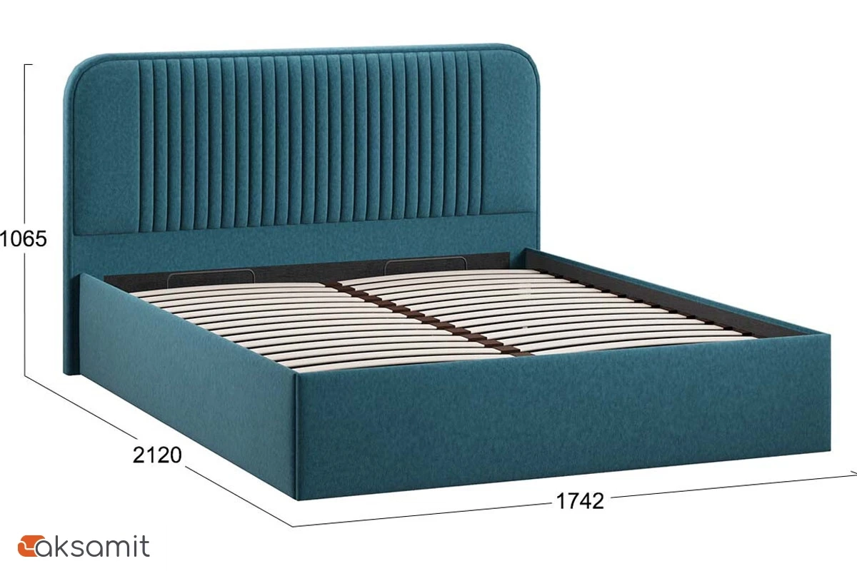 Кровать Тиффани c ПМ 160х200 Тип 1 (Микровелюр Jercy/Izumrud) Кровать Тиффани c ПМ 160х200 Тип 1 (Микровелюр Jercy/Izumrud)