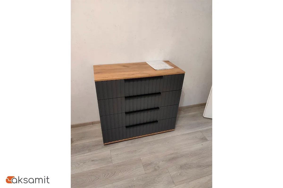 Комод Хилтон (Дуб Крафт золотой/Графит матовый)