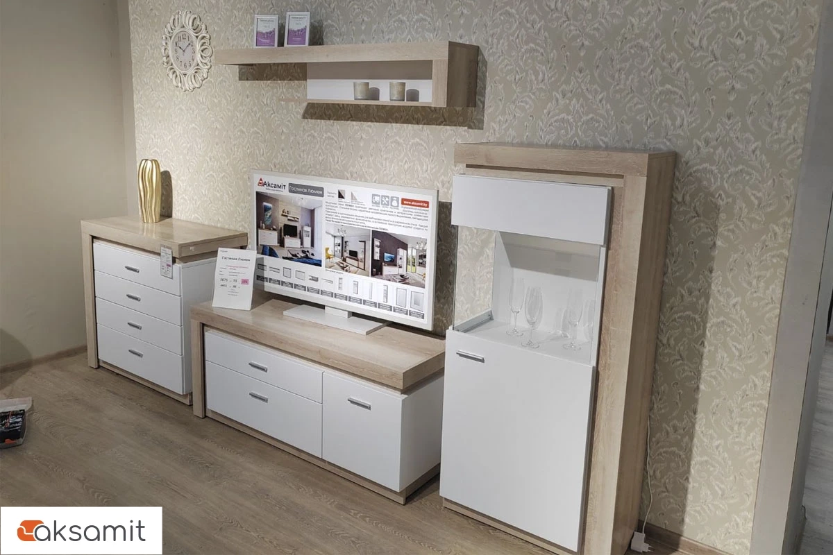 Полка навесная Люмен 4 белый снег глянец