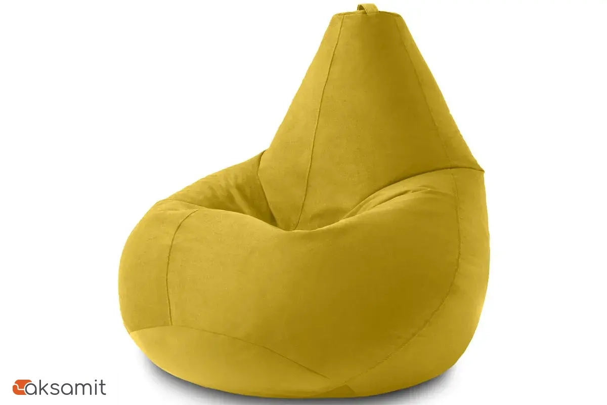 Кресло-мешок Груша Миди 2XL (Велюр / Желтый)